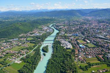 Il fiume Isonzo e le città- il confine è invisibile