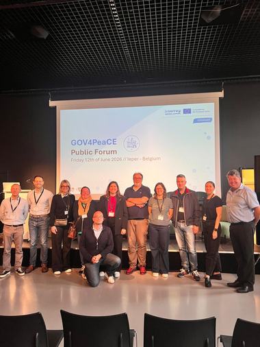The EGTC GO delegation takes a group photo during one of the sessions